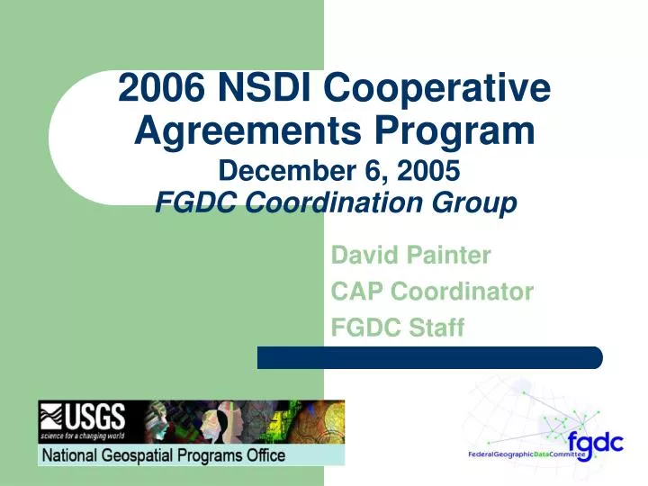 2006 nsdi cooperative agreements program december 6 2005 fgdc coordination group