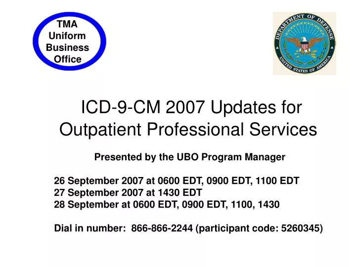 icd 9 cm 2007 updates for outpatient professional services