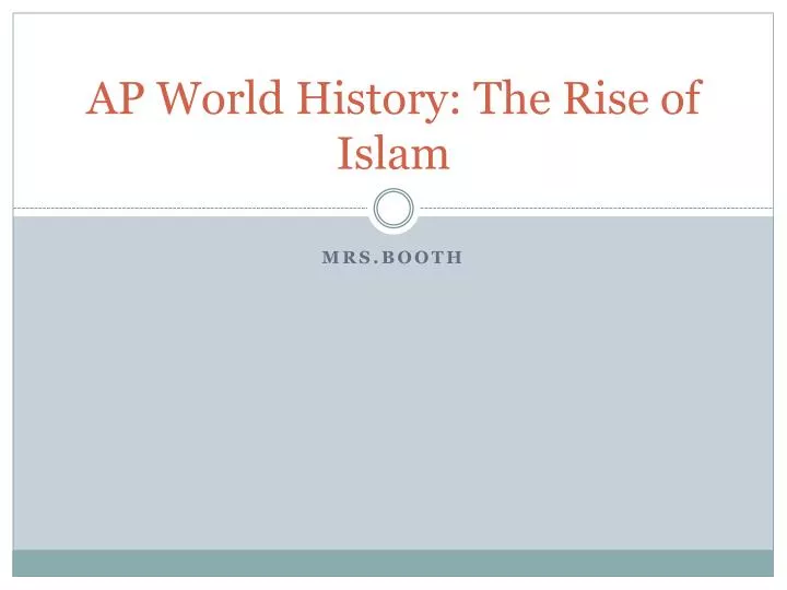 ap world history the rise of islam