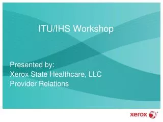 ITU/IHS Workshop