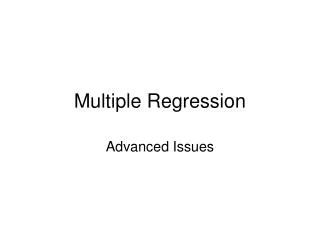 Multiple Regression