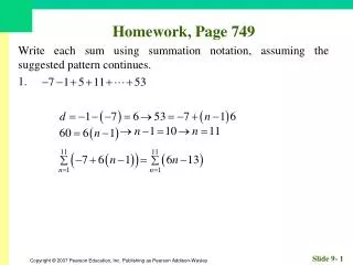 Homework, Page 749
