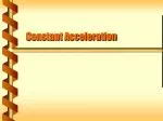Constant Acceleration - slide 1