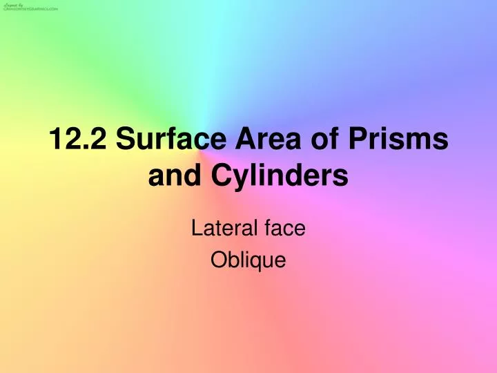12 2 surface area of prisms and cylinders
