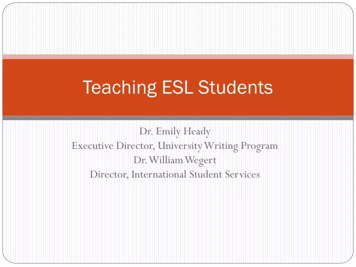 teaching esl students