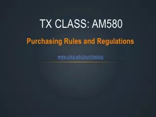 TX Class: AM580