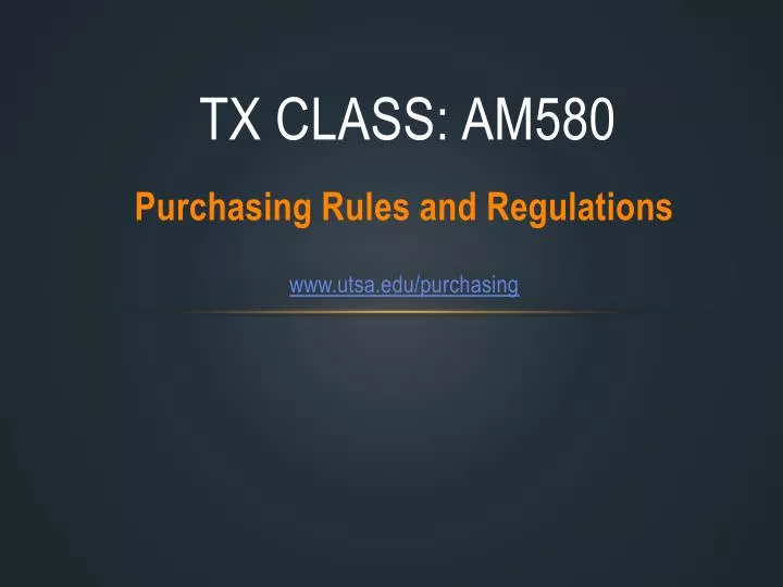 tx class am580