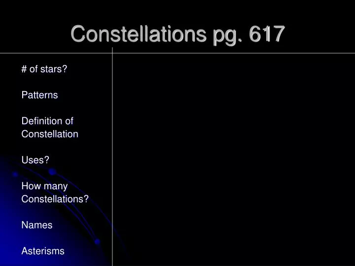 constellations pg 617