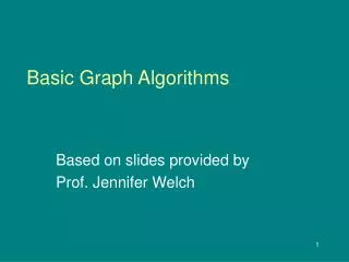 Basic Graph Algorithms