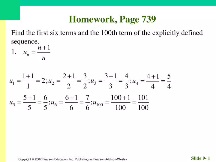 homework page 739