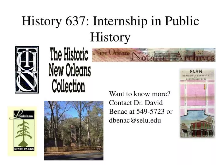 history 637 internship in public history