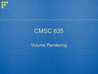 CMSC 635