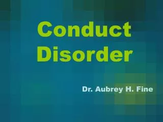 conduct disorder