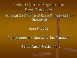 Unified Carrier Registration Best Practices