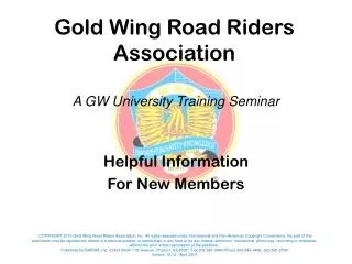 Helpful Information For New Members