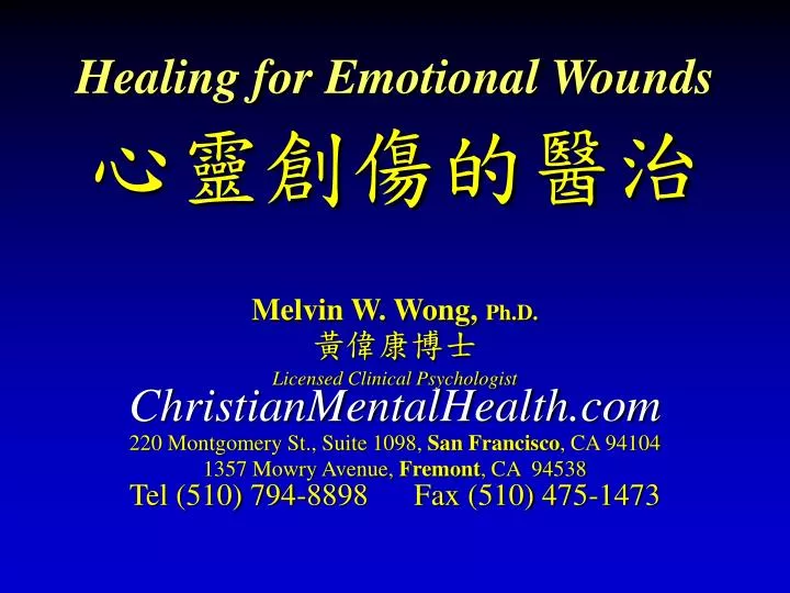 healing for emotional wounds