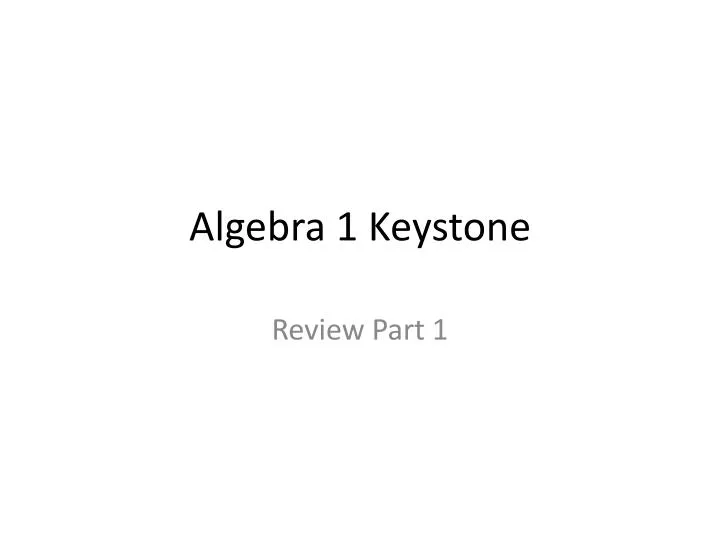 algebra 1 keystone