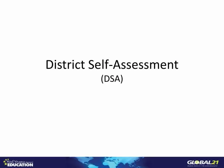 district self assessment dsa