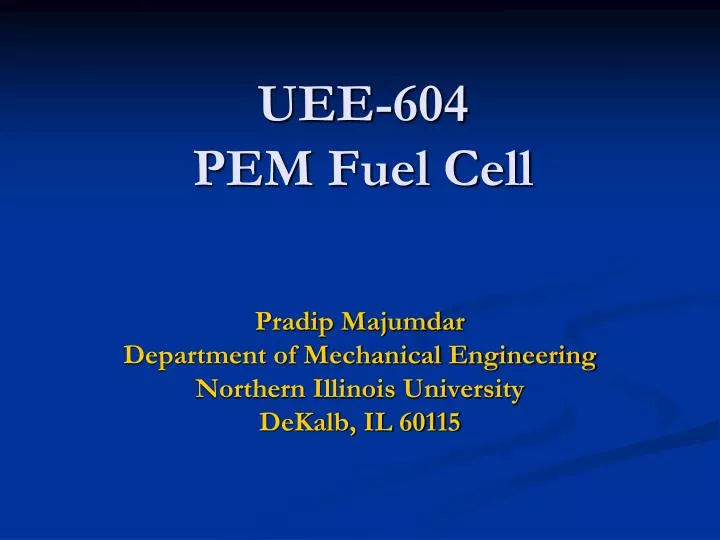 uee 604 pem fuel cell