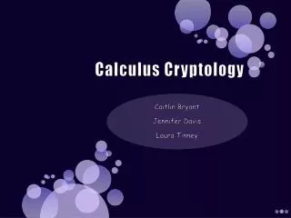 Calculus Cryptology