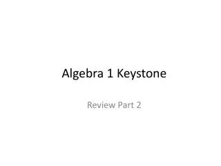 Algebra 1 Keystone