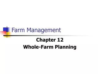 Farm Management