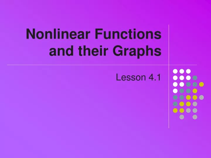 nonlinear functions and their graphs