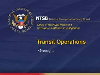 Transit Operations