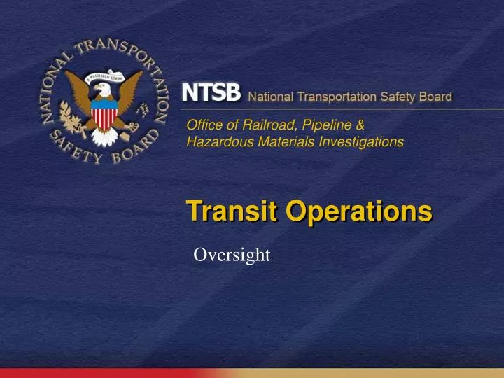 transit operations