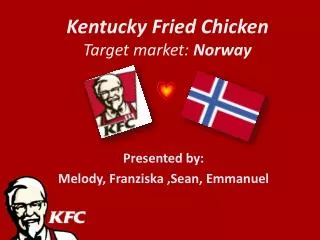 Kentucky Fried Chicken Target market: Norway