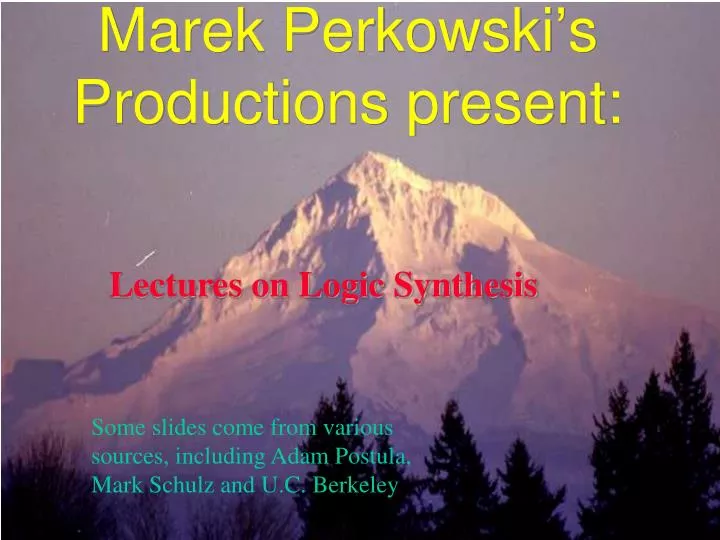 marek perkowski s productions present