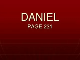 DANIEL PAGE 231