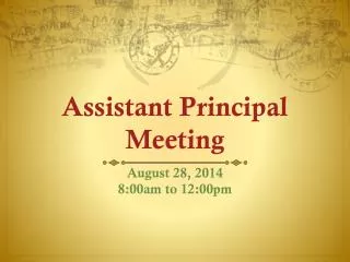 Assistant Principal Meeting
