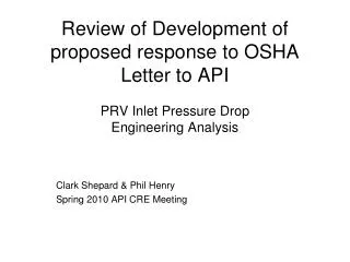 Clark Shepard &amp; Phil Henry Spring 2010 API CRE Meeting