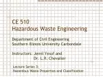 CE 510 Hazardous Waste Engineering - slide 1