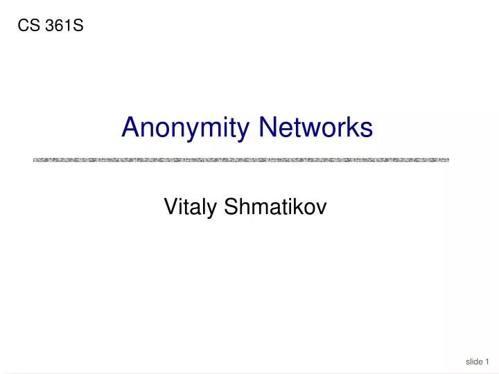 anonymity networks