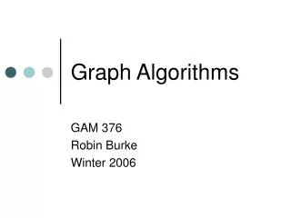 Graph Algorithms