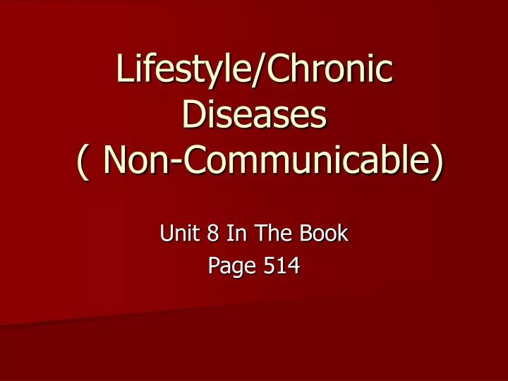 lifestyle chronic diseases non communicable