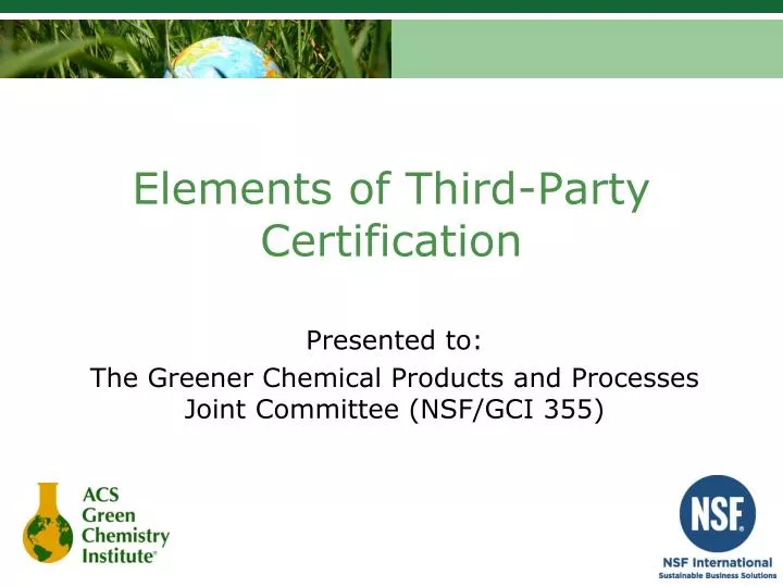 elements of third party certification