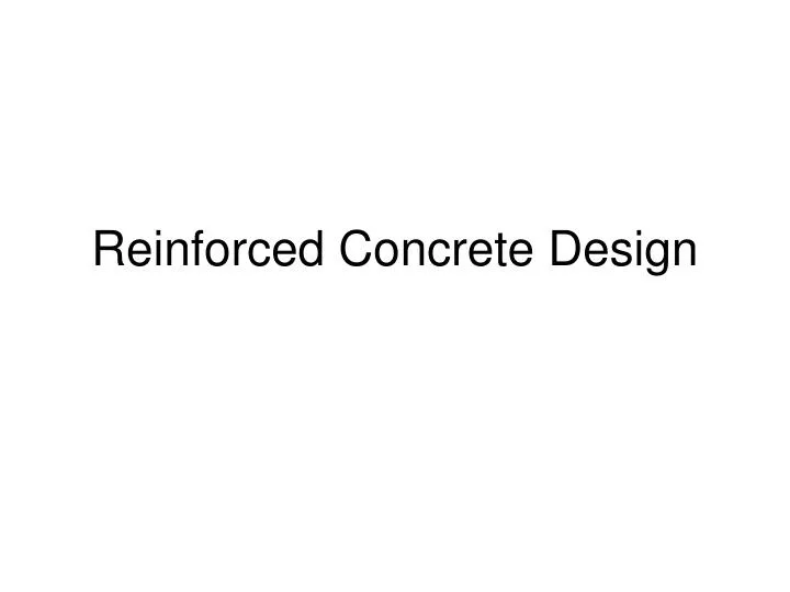 reinforced concrete design