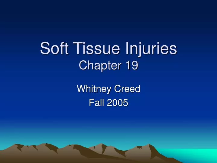 soft tissue injuries chapter 19