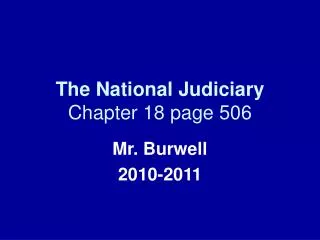 The National Judiciary Chapter 18 page 506