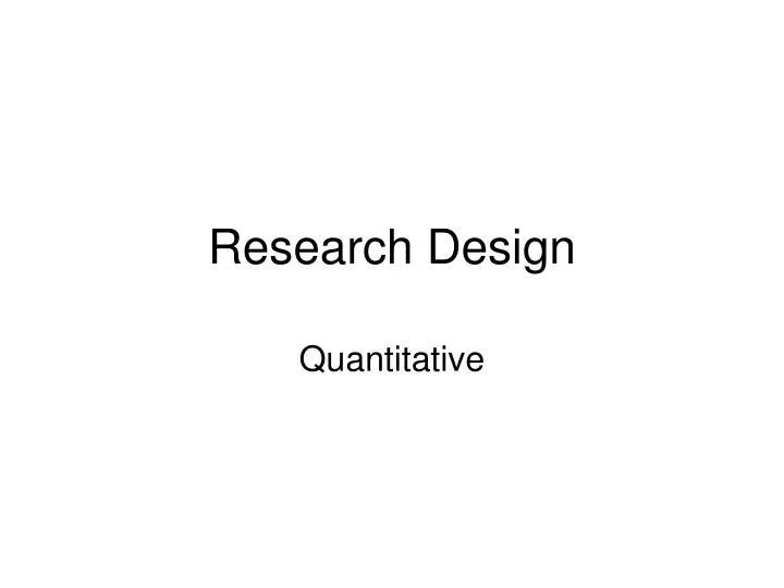 research design