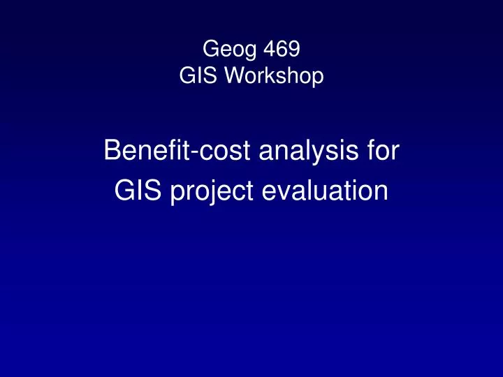 geog 469 gis workshop