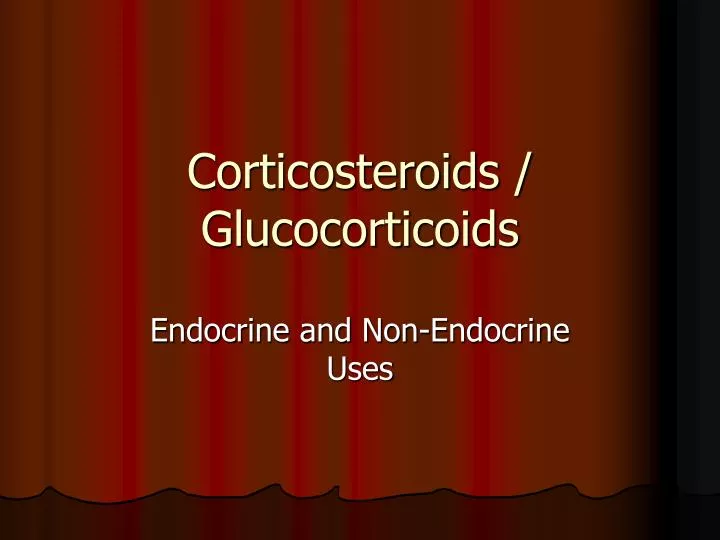 corticosteroids glucocorticoids