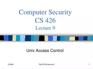 computer security cs 426 lecture 9