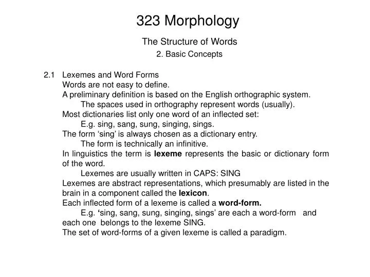 323 morphology