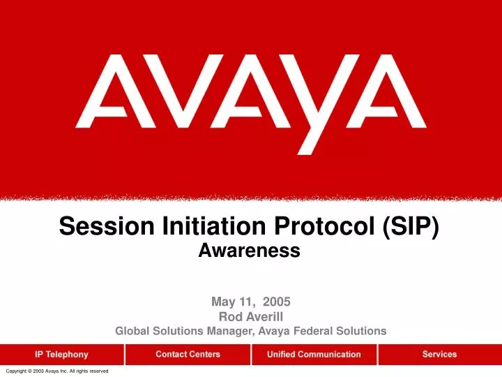 session initiation protocol sip awareness