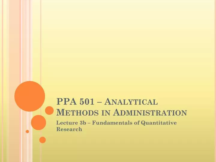 ppa 501 analytical methods in administration