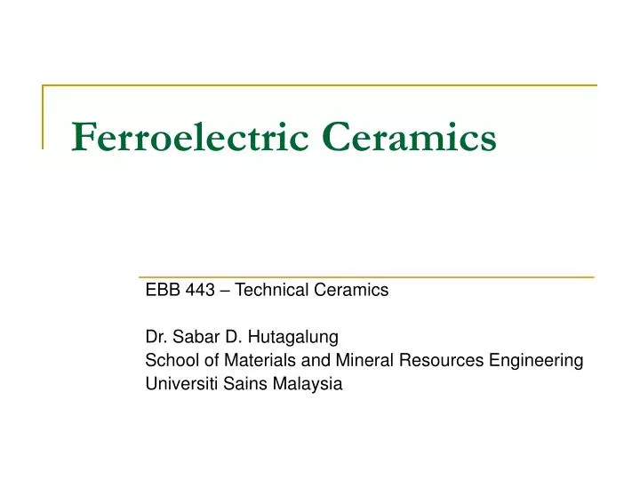 ferroelectric ceramics